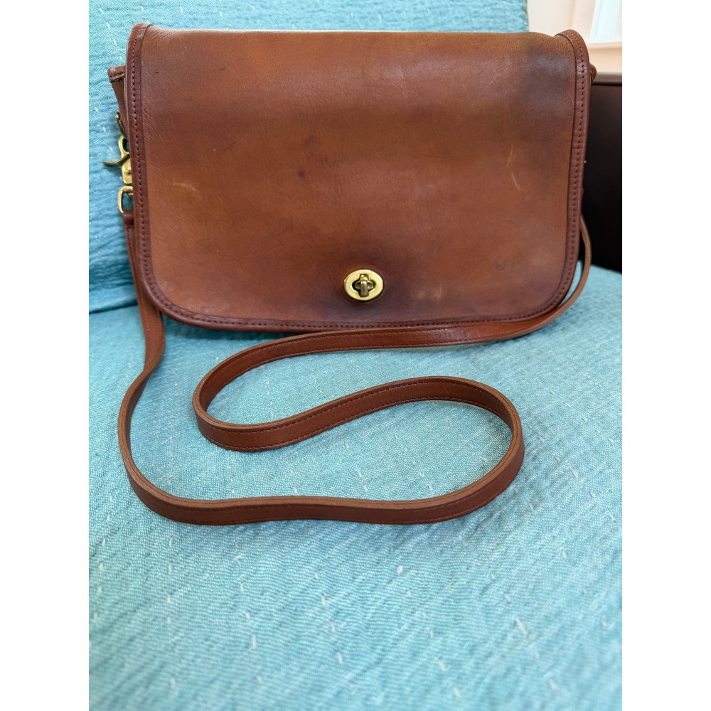 Vtg Coach Convertible Clutch Crossbody Bag NYC Glove-Tanned Leather 1980s